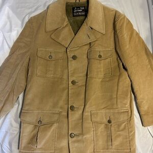 Sears Men's Brown Corduroy Military Jacket